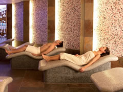 Lettino relax in mosaico riscaldato
