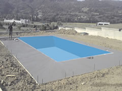 Posa del telo interno piscina